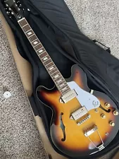 Epiphone Casino Vintage Sunburst Electric Guitar with Gig Bag New!