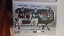 RAY LEWIS, BRIAN URLACHER, LAWRENCE TAYLOR 2021 SCORE 3D FOOTBALL CARD