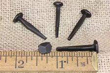 1" Rosehead nails square wrought iron vintage rustic Decorative historic