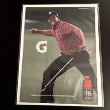 Tiger Woods Gatorade Sports Drink Focus Magazine Print Ad Approximately 8”x10.5”