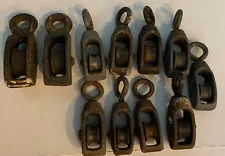 Vintage Cast Iron Pulleys Small. 11 Total.