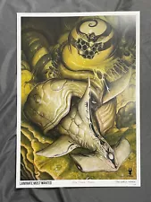 Greg Craola Simkins The Goblin Whale Print Poster 16.5x24" Hand Numbered 23/100