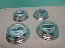 4 NOS Cragar Star Wire Wheels 30 Spoke CHROME Center Wheel Caps 6026115