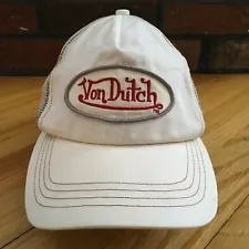 VTG y2k Von Dutch Trucker Hat Faded White