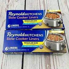 2 Pack Reynolds Kitchens Slow Cooker Liners, Regular (Fits 3-8 Quarts), 6 Count