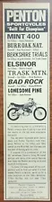 1972 Penton 125 Berkshire ISDT Mint 400 Original Motorcycle Print Ad