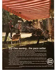 Zip-Dee Travel Trailer Camper Awning 1976 Vintage Print Ad Original Man Cave