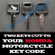 1983-2008 Honda Nighthawk Motorcycle Keys Cut By Code - 2 Working Keys (For: 1985 Honda Nighthawk 650)