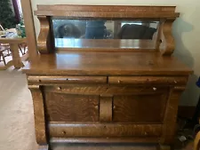 Antique Sideboard BUFFET with Mirror ~ Solid Oak ~ Local Pick-Up Only