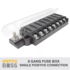 8 Gang Fuse Box Positive Block 12v 24v Terminal Holder Circuit for ATO ATC Fuses