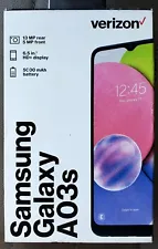 Verizon Samsung Galaxy A03s A037U 32GB Black Phone Locked to Verizon Prepaidð