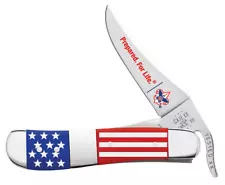 Case XX Knives Boy Scouts Flag Russlock Blue & Red 18069 Stainless Pocket Knife