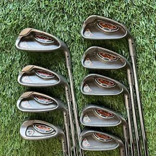 PING G-10 IRONS 4-PW SW LW IRON SET REGULAR FLEX AWT STEEL SHAFTS BLACK DOT