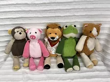 SCENTSY Buddy Plush Lot Of 5 Lion Frog Cat Monkey Pig