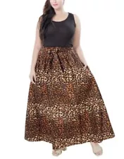 100% Authentic African Wax Skirt Dashiki Print High Waist Pleated Maxi Skirt