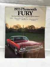 1973 Plymouth Fury Sales Brochure Booklet Catalog Original Old