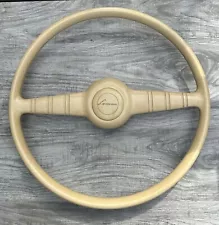 Vintage LYMAN Boats LYMAN STEERING WHEEL Beige Tan No. 971-7 RARE PART 17”