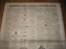 1853, Memphis Newspaper, Slaves For Sale Ad + 3 Illustrated Runaway Ad's