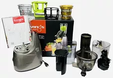 Kuvings Wide Mouth Whole Slow Juicer Silver B6000S -COMPLETE & WORKS-