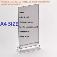 18 Restaurant table menu Takeaway price stand Notice sign holder Sale display A4