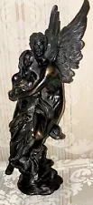 PSYCHE EROS CUPID ANGELS GREEK MYTHOLOGY BRONZE SCULPTURE STATUE