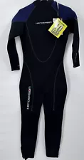 NWT Henderson Aquatics Dive Wear Full Wet Suit Thermoprene Womens 16 Black Blue