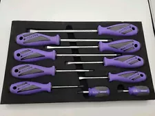 Matco Tools 10 Piece Top Torque 2 Premium Screwdriver Set Purple NICE