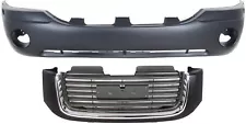 Grille Assembly and Bumper Cover for GMC Envoy 2002-2009, Envoy XL 2002-2006,