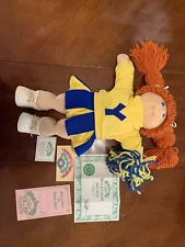 Vintage 1980’s Cabbage Patch Doll With Birth Certificate Red Hair