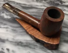 Unsmoked Estate Comoy’s Straight Billiard Pipe 518, Flame Grain—NOS!