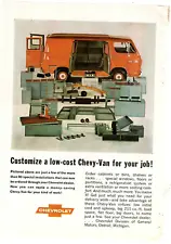 1965 Print Ad Chevrolet Chevy-Van Customize a low-cost for your job! 80 install