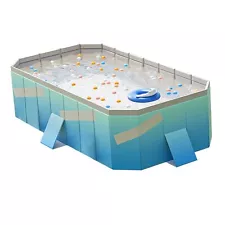 Foldable PVC Swimming Pool, Prevent Leakage 4 Layers Collapsible Swimming Poo...