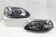 For~1999~2000~Honda Civic Type R Style EK9 EK4 EM1 JDM black Headlights CTR Si