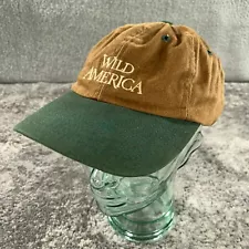 VTG Wild America Movie Hat Cap Mens Snapback Brown 90s Promo Logo Made In USA