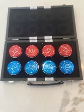 Indoor Shuffleboard Pucks Set Of 8 With Hard Case