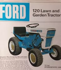 Ford 120 Hydrostatic Drive Lawn Garden Tractor Color Sales Brochure Manual 1967