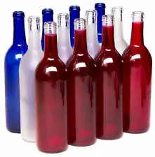 Home Brew Ohio Multi-Colored Bottles For Bottle Tree - Red, White And Blue