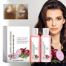 Onion Biotin and Rosemary Shampoo & Treatment Set for Stronger, Thicker