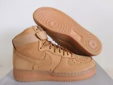 NIKE AIR FORCE 1 HIGH 07 LV8 "WHEAT 2015" FLAX-OUTDOOR GREEN SZ 8.5 [806403-200]