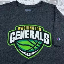 Washington Generals Shirt Men XL Gray Green Tee Harlem Globetrotters Champion