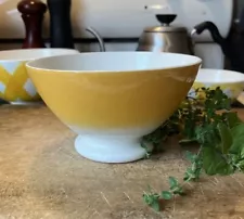 Vintage French Cafe Au Lait Bowl Large Yellow