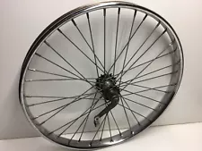 Vintage Ukai Rim Japan Bicycle Rear Wheel 26” 2.125” Heavy Duty Steel Chrome