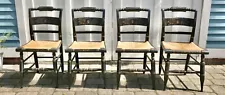 Set of FOUR Sheraton “Hitchcock” Style Pillowback Stenciled Chairs