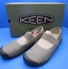 KEEN Comfort Shoes Mary Janes Sienna Canvas Brindl Taupe US Size 8 NIB