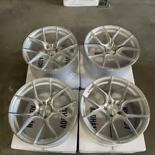 Used 18x9.5 Aodhan AH11 5x112 35 73.1 Silver Machined Wheels set(4)