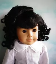 Black wig with lots of curls Size 11 for American Girl doll HTF