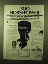 1980 Mercury 300 Outboard Motor Ad - Horsepower