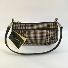 Vintage Lauren Ralph Lauren Houndstooth Plaid Small Shoulder Bag Purse NWT