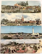 Disneyland Lot Of Four RARE Panorama Postcards