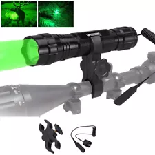 Night Hunting Green Light LED Flashlight Torch 500Yards Predator Varmint Hog New